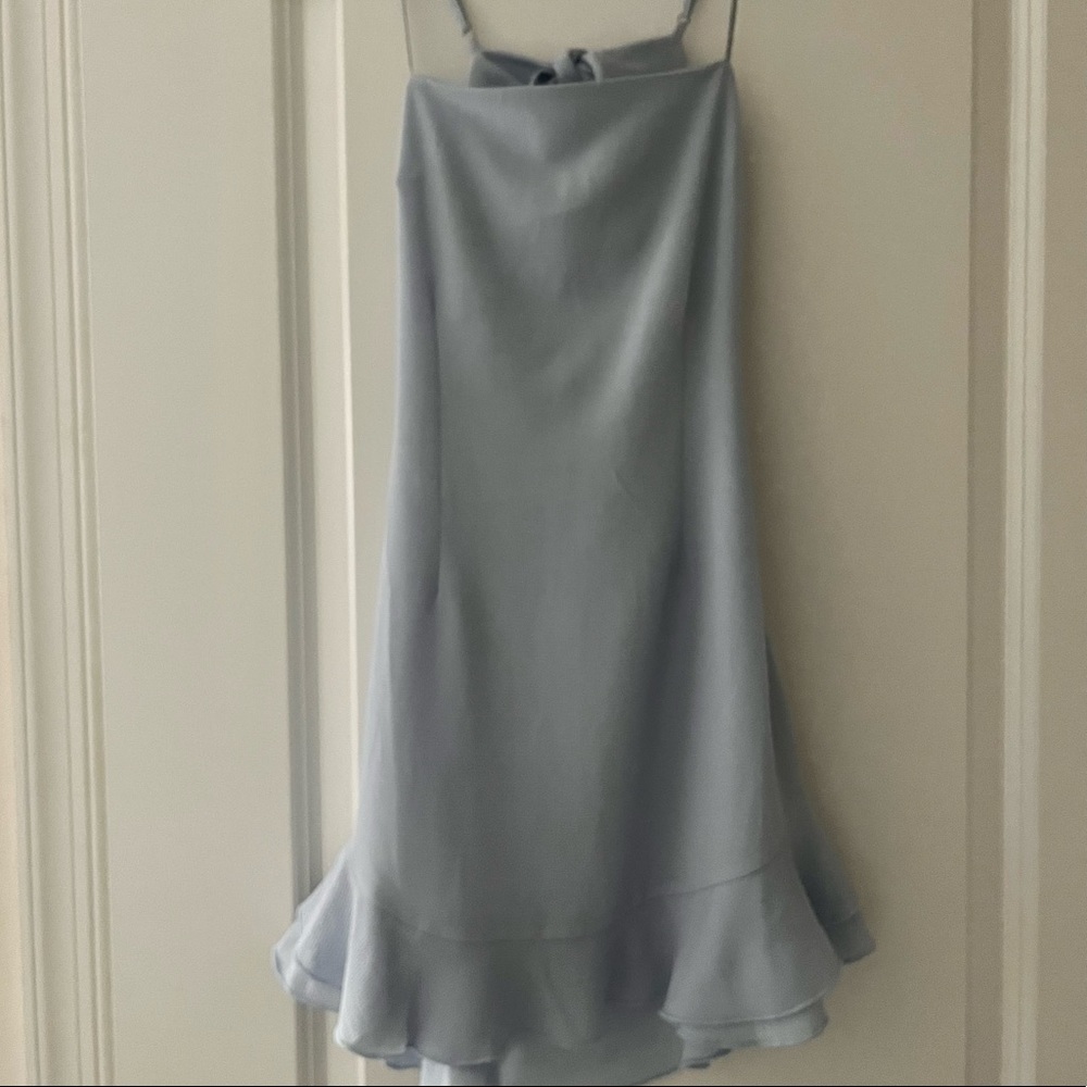 Aubrey Ruffle Dress In Light Blue - Picture 2 of 5